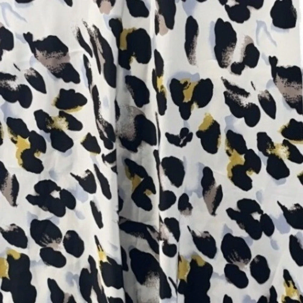White Leopard‎ Midi Skirt Large